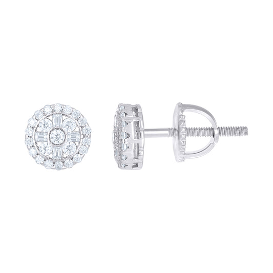 925 Sterling Silver Moissanite Stud Earrings