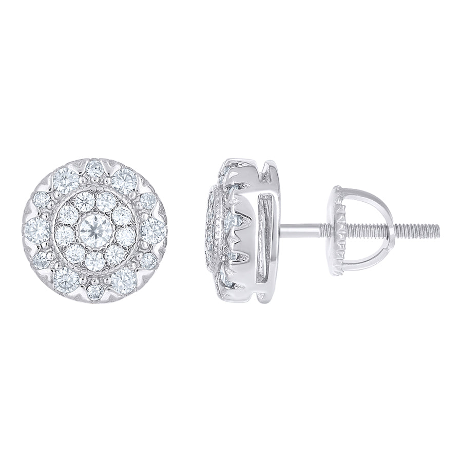 925 Sterling Silver Moissanite Stud Earrings