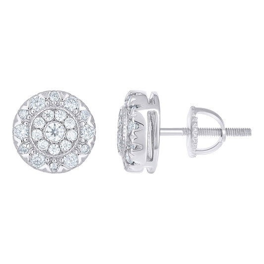 925 Sterling Silver Moissanite Stud Earrings