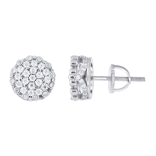 925 Sterling Silver Moissanite Stud Earrings