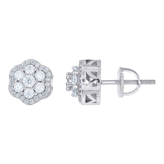 925 Sterling Silver Moissanite Stud Earrings