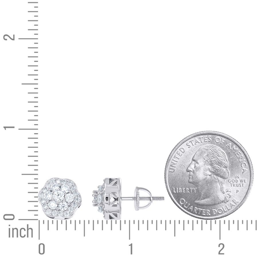 925 Sterling Silver Moissanite Stud Earrings