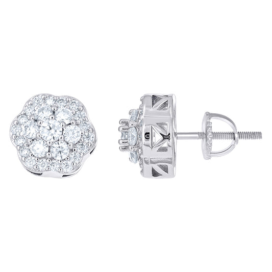 925 Sterling Silver Moissanite Stud Earrings