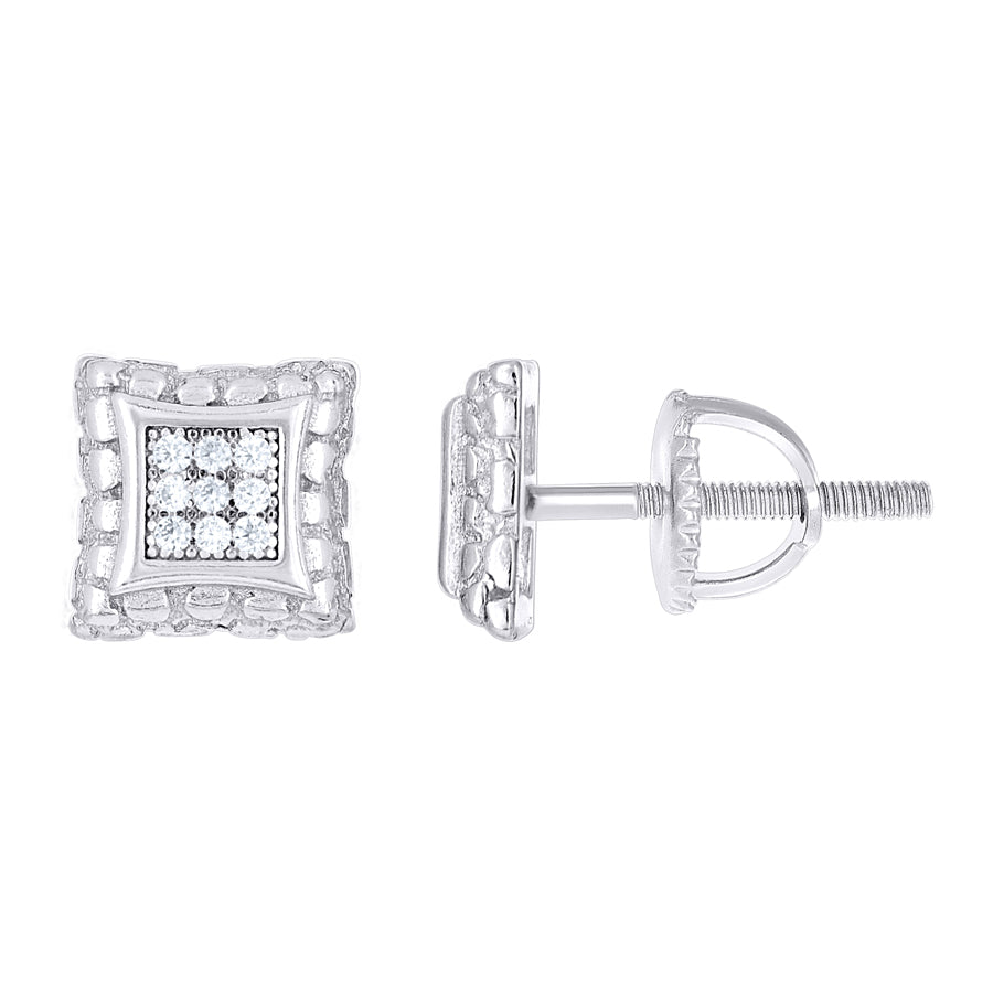925 Sterling Silver Moissanite Stud Earrings