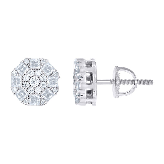 925 Sterling Silver Moissanite Stud Earrings