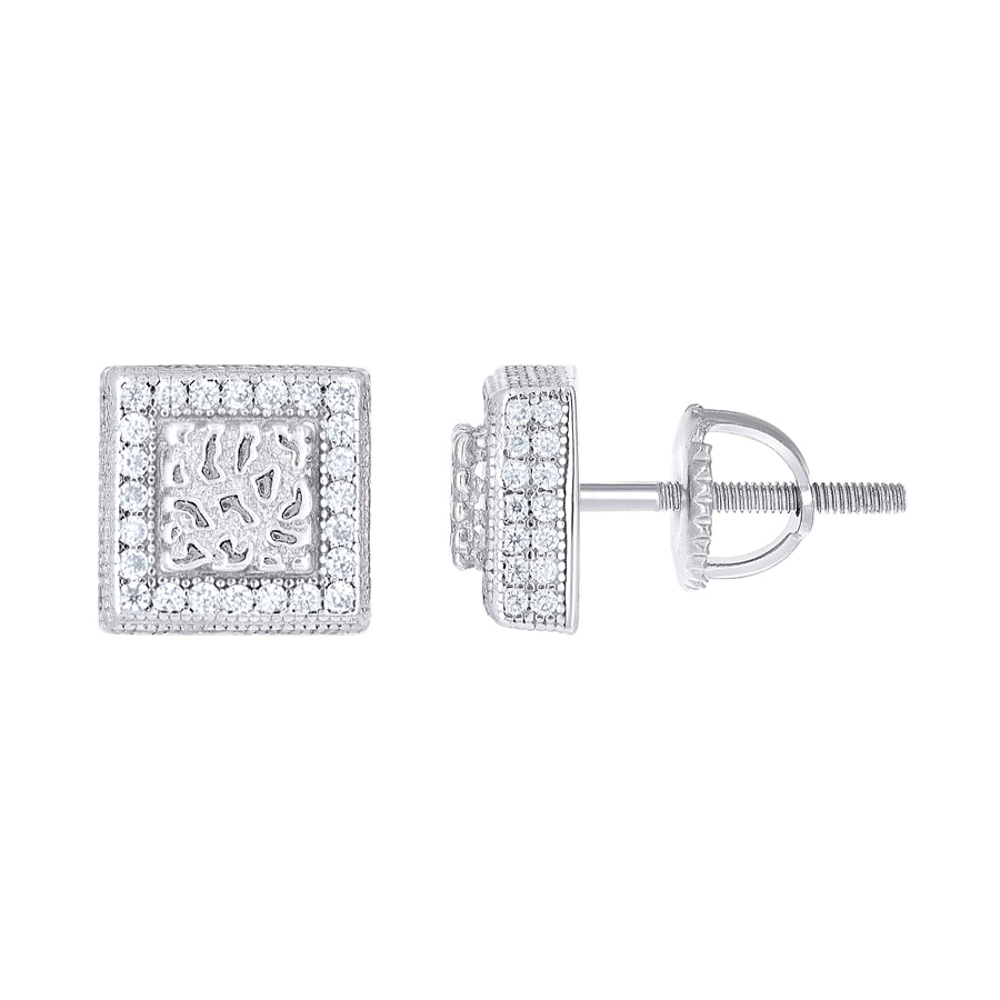 925 Sterling Silver Moissanite Stud Earrings