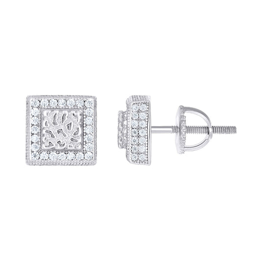 925 Sterling Silver Moissanite Stud Earrings