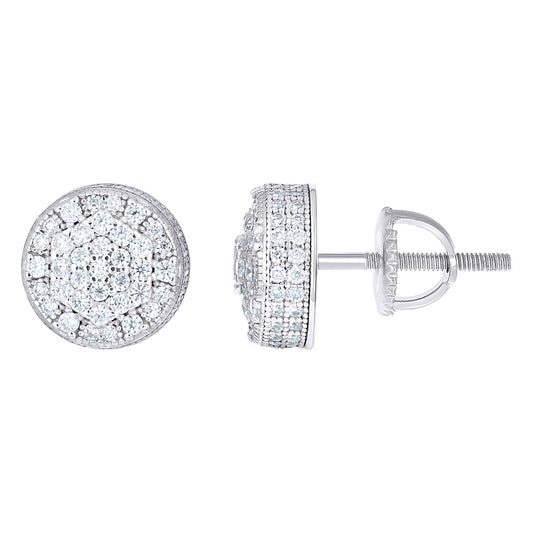 925 Sterling Silver Moissanite Stud Earrings