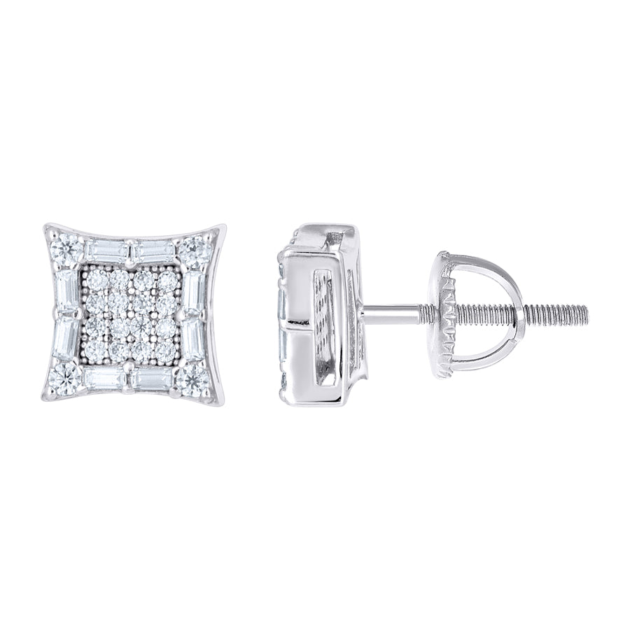925 Sterling Silver Moissanite Stud Earrings