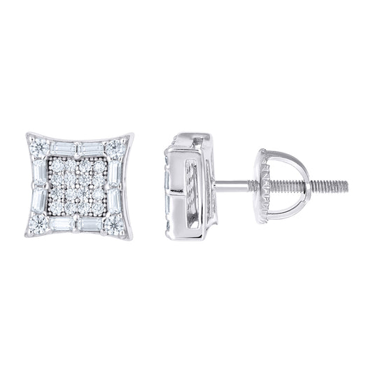 925 Sterling Silver Moissanite Stud Earrings