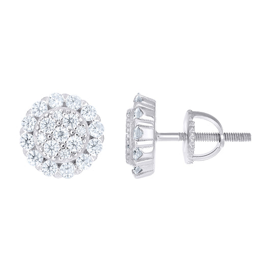 925 Sterling Silver Moissanite Stud Earrings