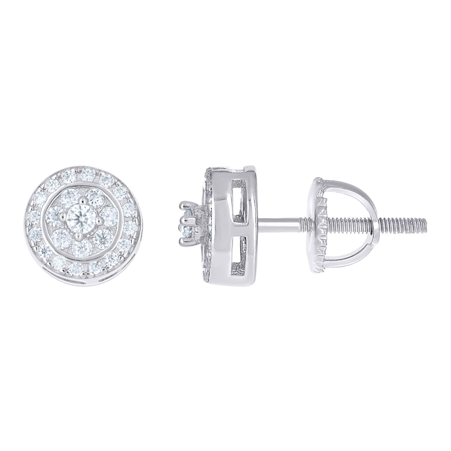 925 Sterling Silver Moissanite Stud Earrings
