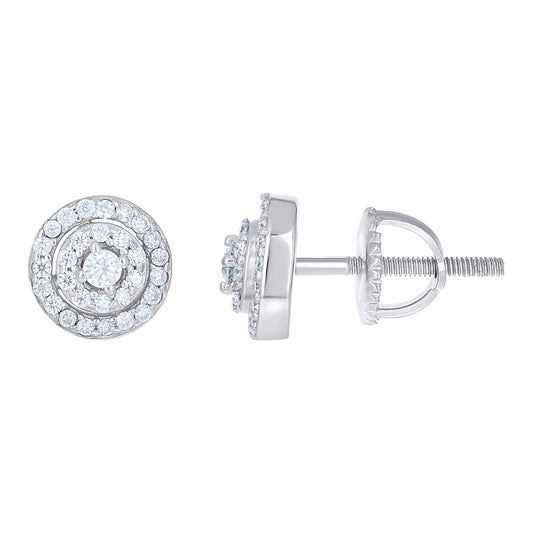 925 Sterling Silver Moissanite Stud Earrings
