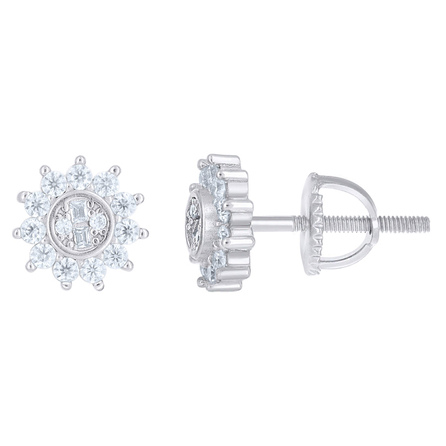 925 Sterling Silver Moissanite Stud Earrings