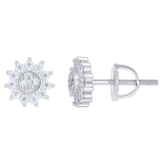 925 Sterling Silver Moissanite Stud Earrings