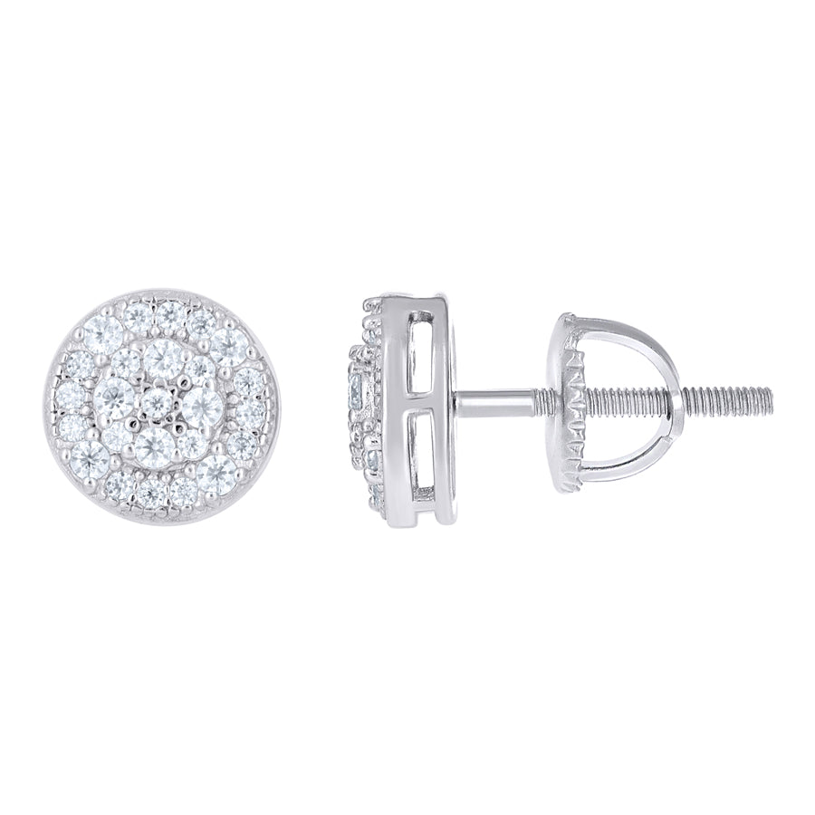 925 Sterling Silver Moissanite Stud Earrings