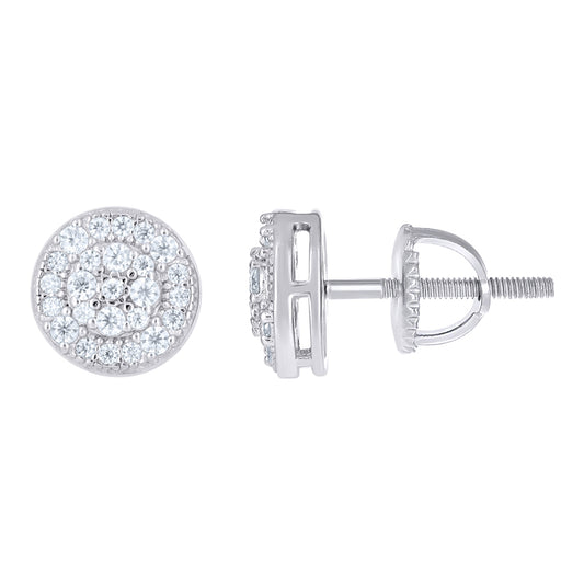 925 Sterling Silver Moissanite Stud Earrings