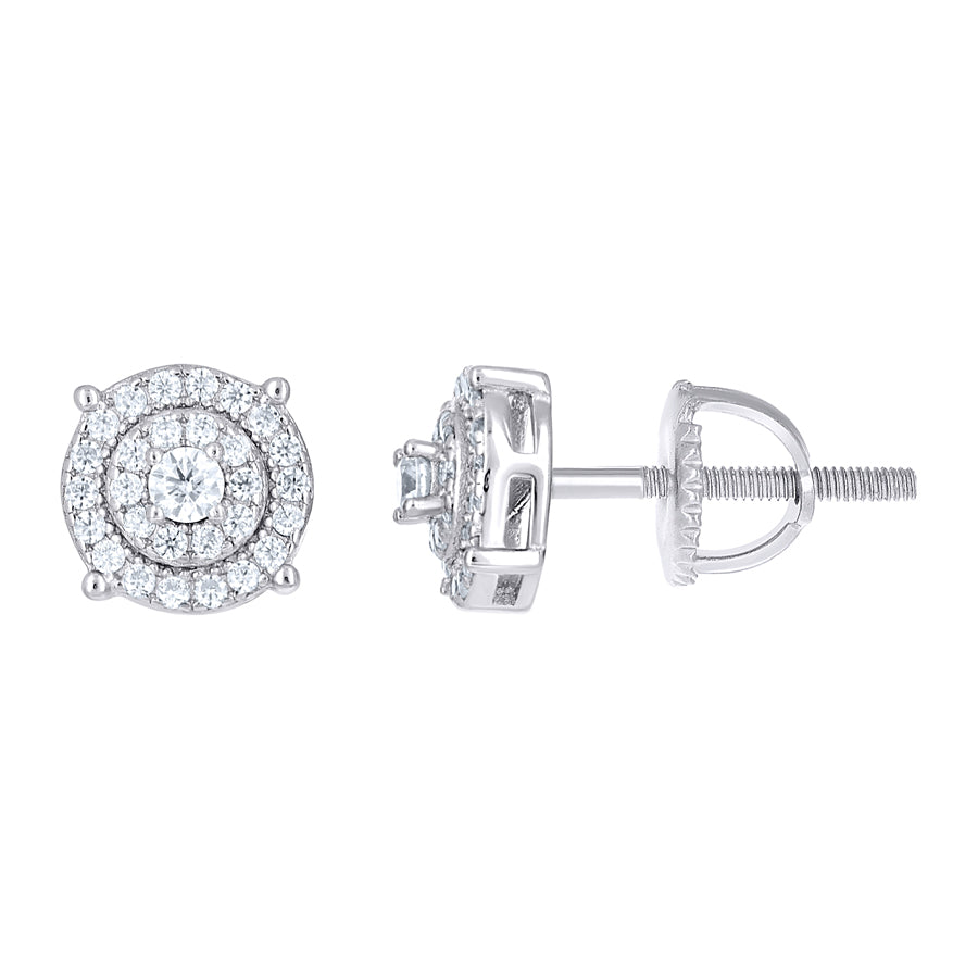 925 Sterling Silver Moissanite Stud Earrings