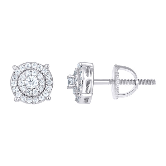 925 Sterling Silver Moissanite Stud Earrings