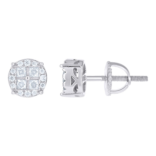 925 Sterling Silver Moissanite Stud Earrings