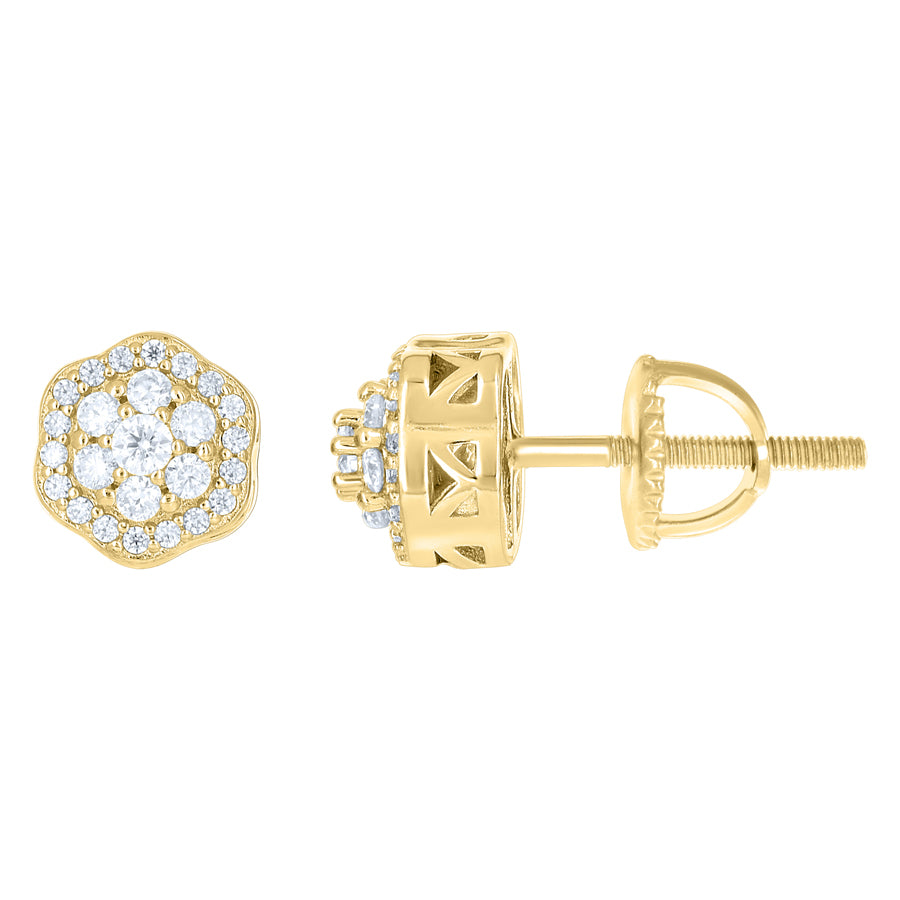 925 Sterling Silver Moissanite Stud Earrings