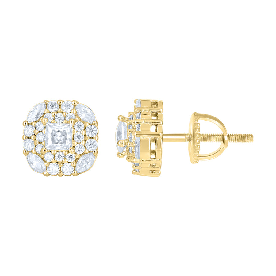 925 Sterling Silver Moissanite Stud Earrings