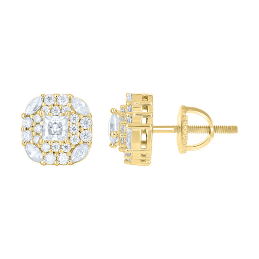 925 Sterling Silver Moissanite Stud Earrings