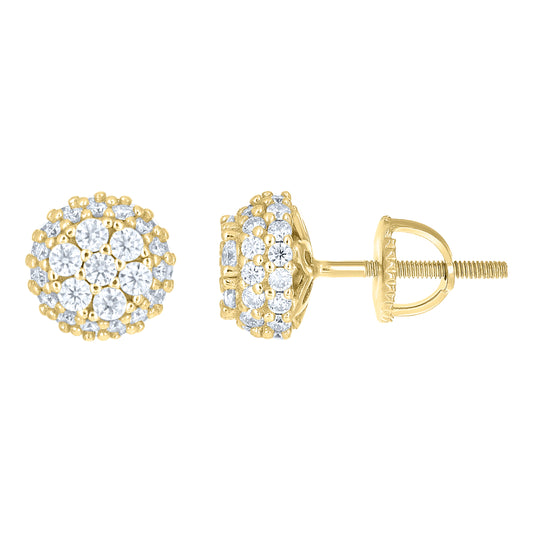 925 Sterling Silver Moissanite Stud Earrings