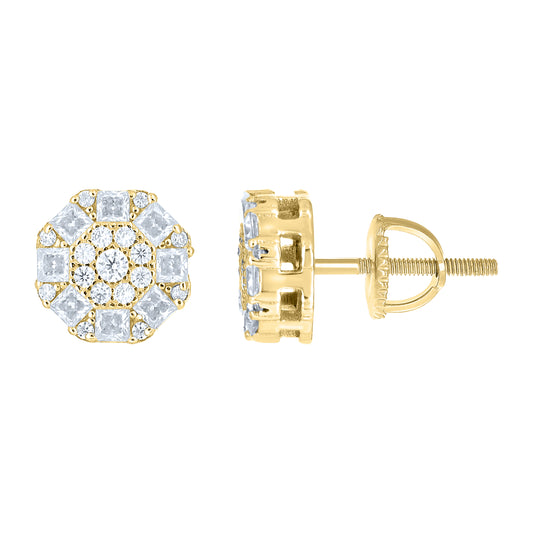 925 Sterling Silver Moissanite Stud Earrings