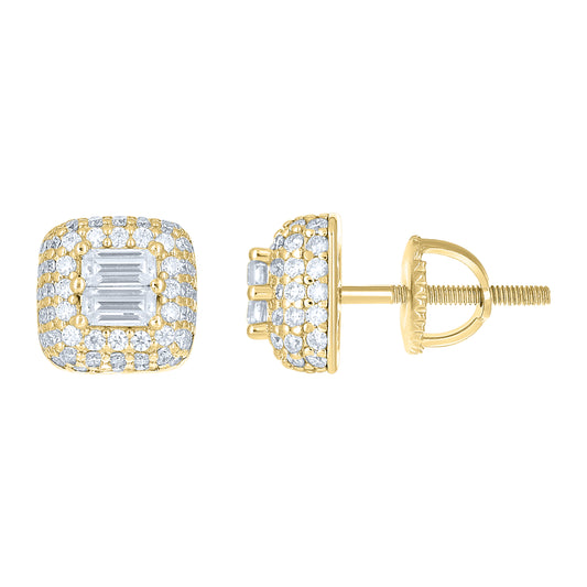 925 Sterling Silver Moissanite Stud Earrings