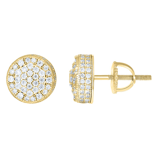 925 Sterling Silver Moissanite Stud Earrings