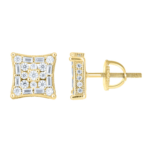925 Sterling Silver Moissanite Stud Earrings