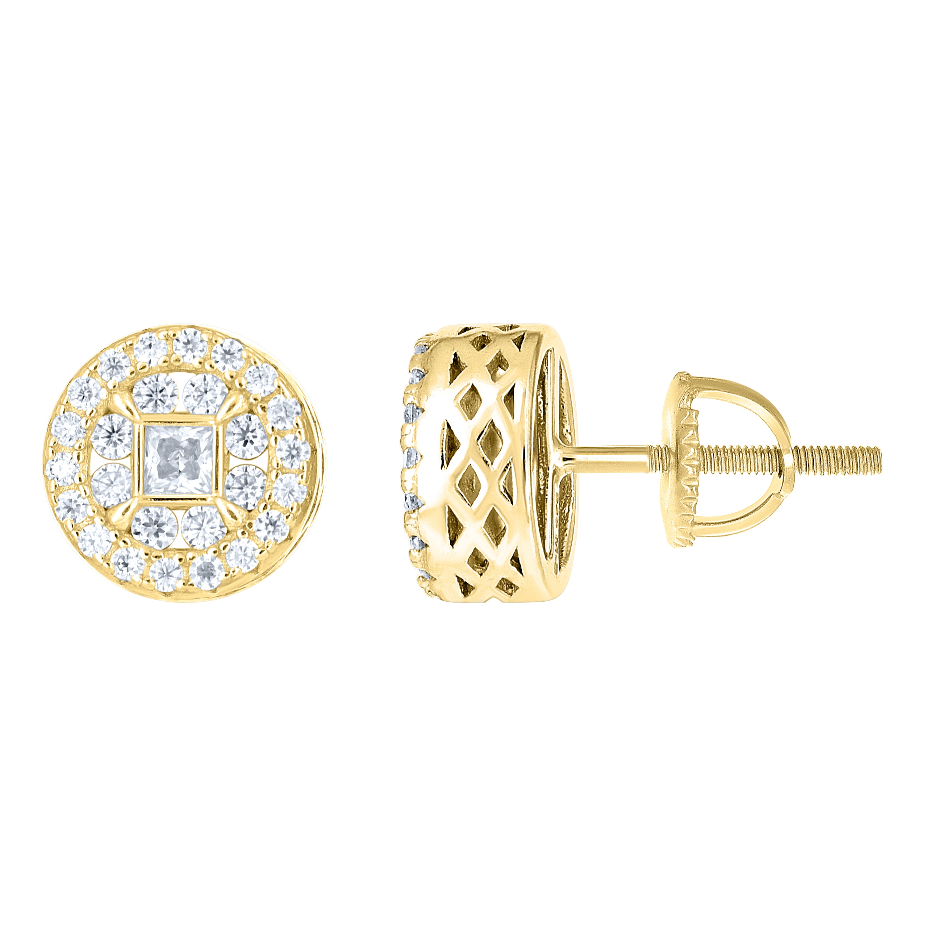 925 Sterling Silver Moissanite Stud Earrings