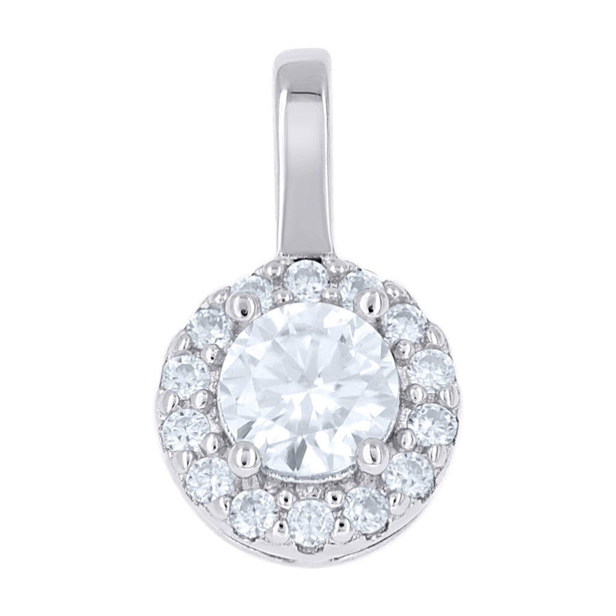 925 Sterling Silver Moissanite Pendant