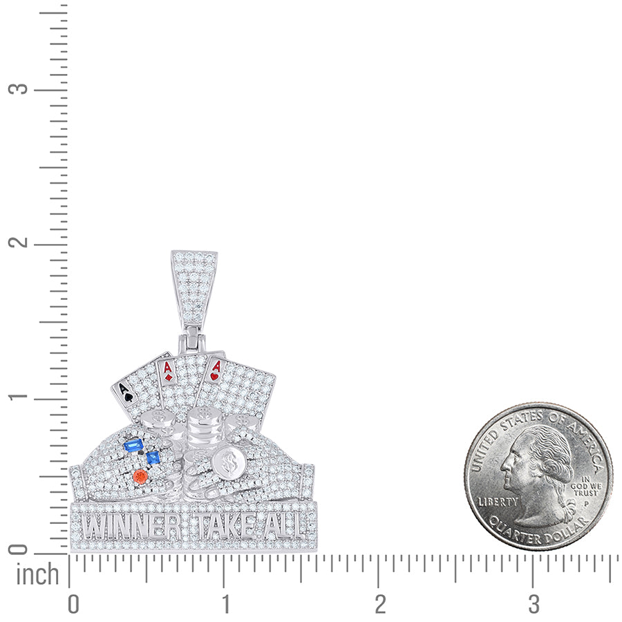 925 Sterling Silver Moissanite Pendant