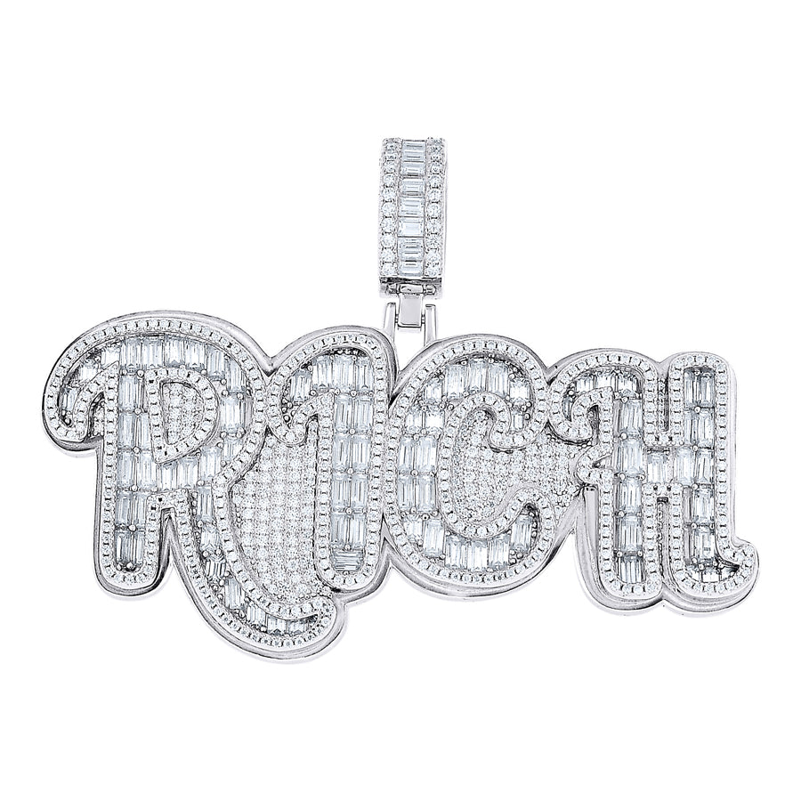 925 Sterling Silver Moissanite Pendant