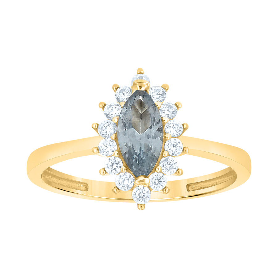 10Kt Gold Cz Ring