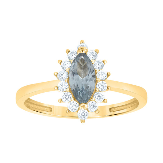 10Kt Gold Cz Ring