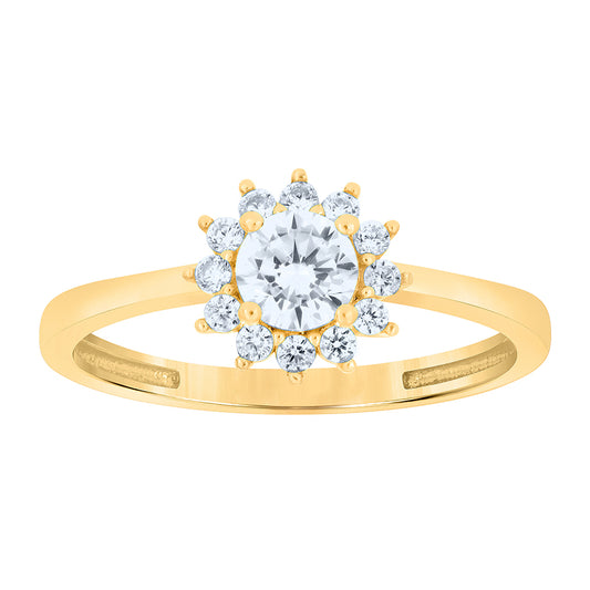 10Kt Gold Cz Ring
