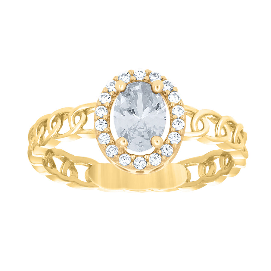 10Kt Gold Cz Ring