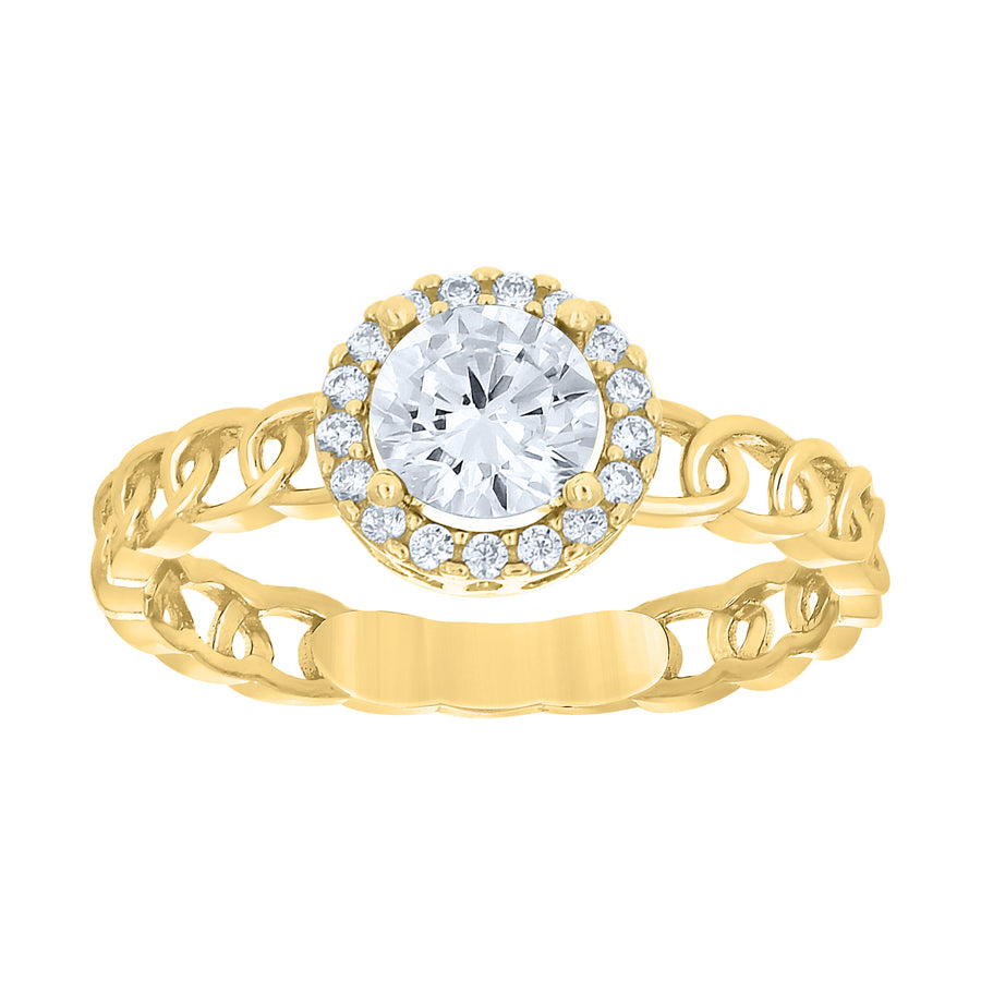 10Kt Gold Cz Ring