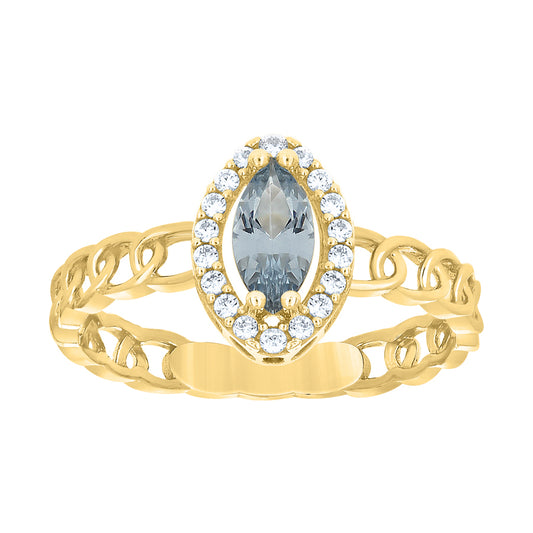 10Kt Gold Cz Ring