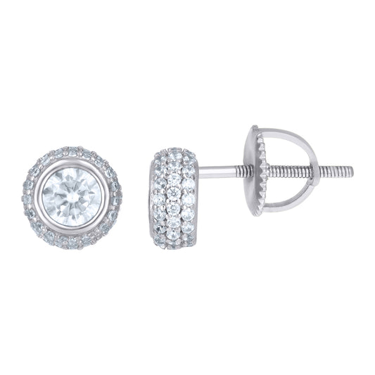 925 Sterling Silver Moissanite Earring