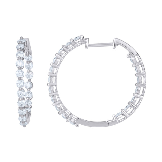 925 Sterling Silver Moissanite Earring