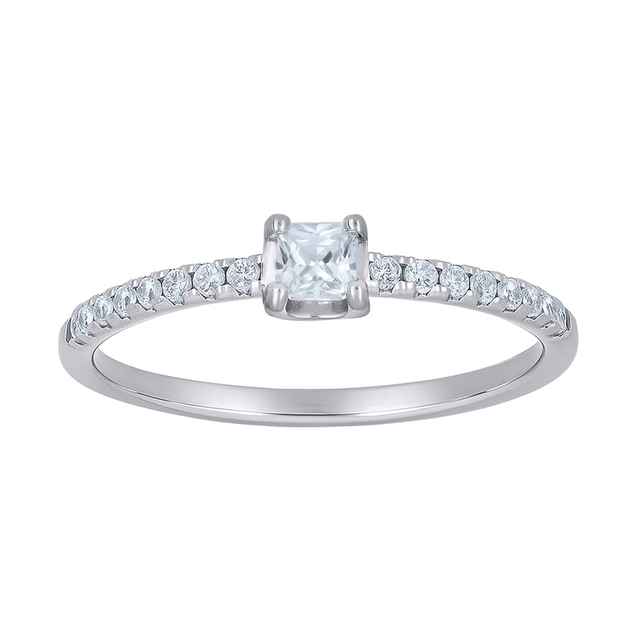 925 Sterling Silver Moissanite Ring