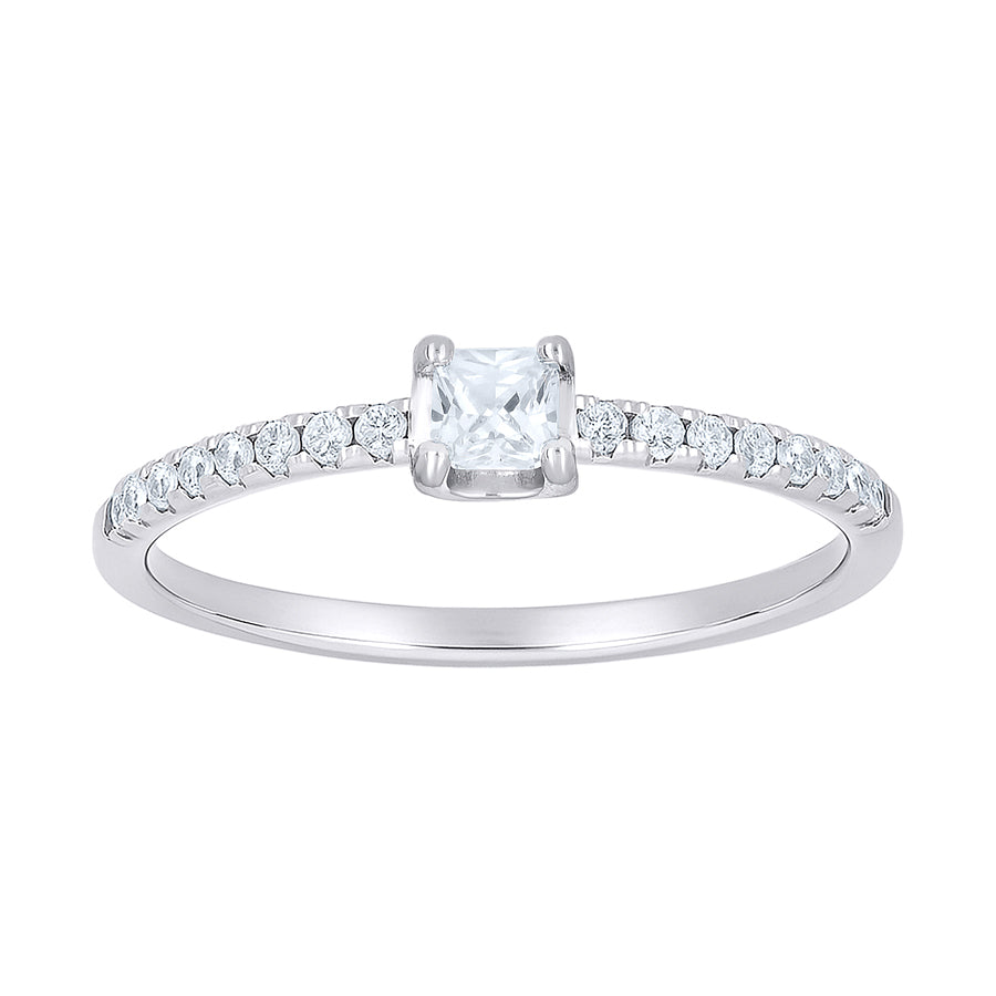 925 Sterling Silver Cz Ring S5-S9