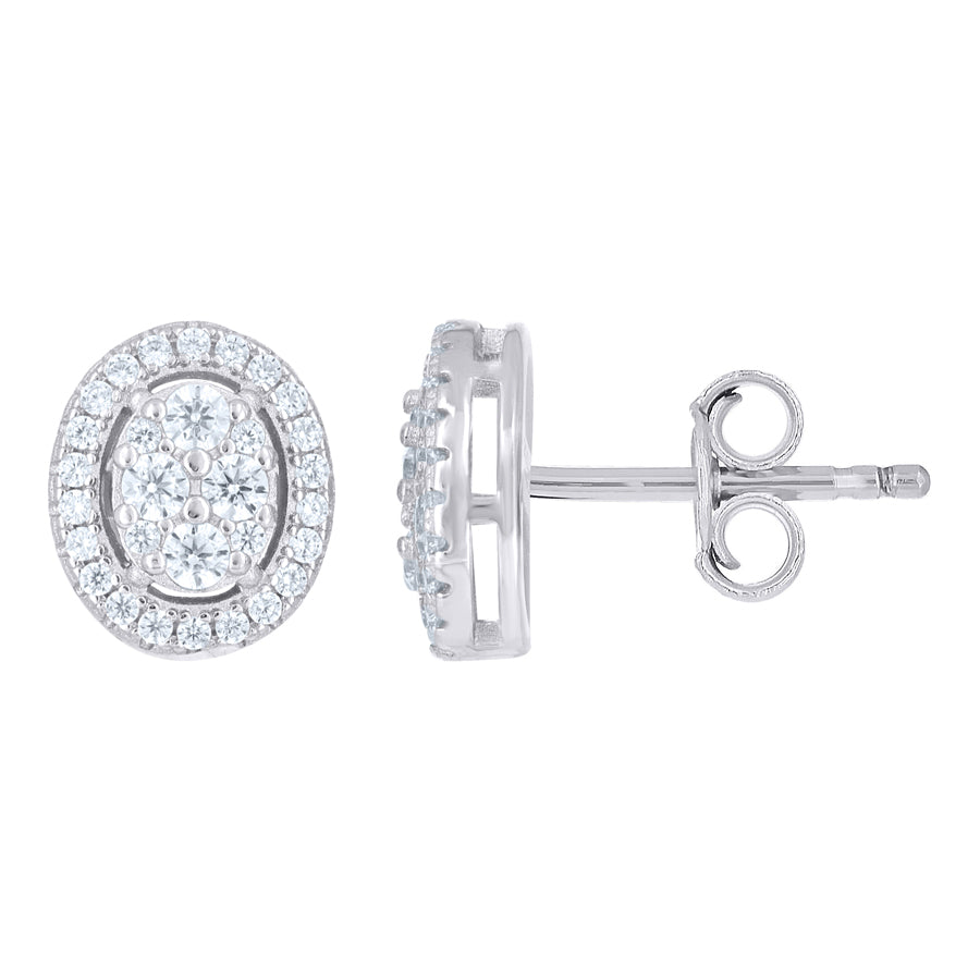 925 Sterling Silver Cz Earring