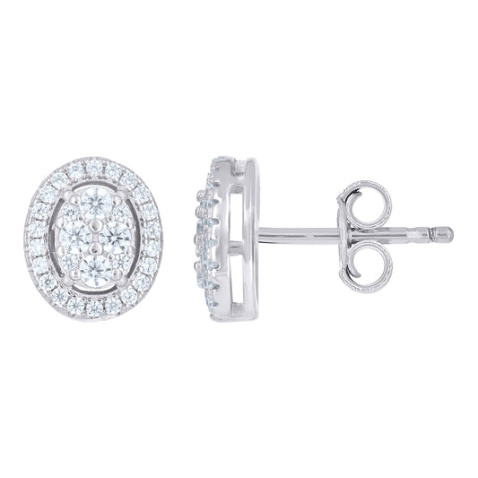 925 Sterling Silver Cz Earring