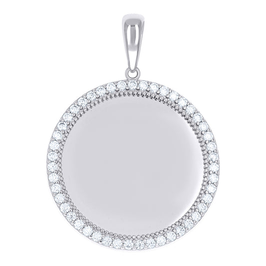 925 Sterling Silver Moissanite Pendant