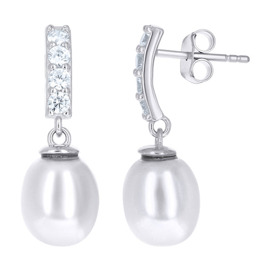 925 Sterling Silver Cz Earring